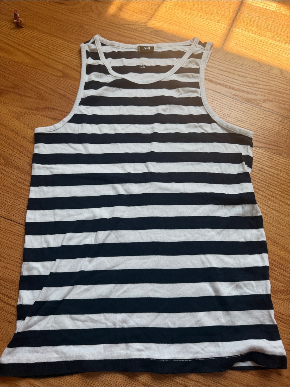 H&M Navy & White Striped Tank Top